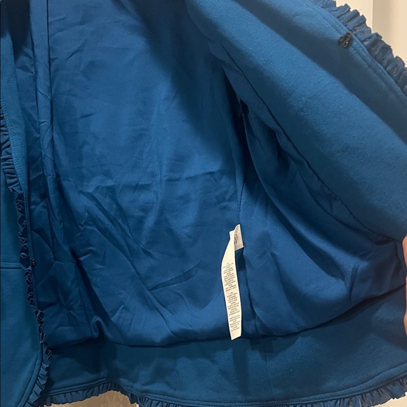 Chico's Deep Blue Ruffled Blazer - Picture 7 of 12